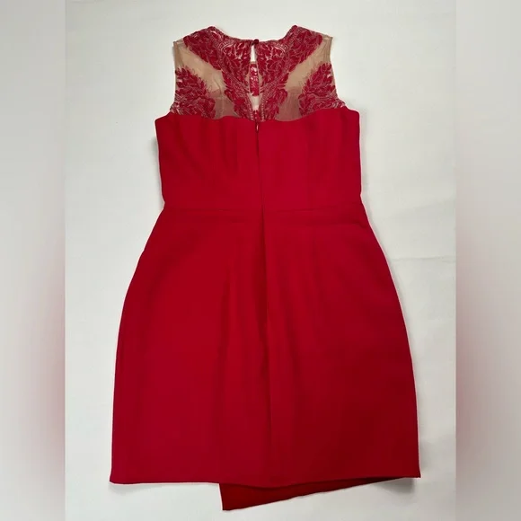 BCBGmaxazria Kinsley pink Turkish Rose asymmetrical mini dress. Size 6 - Picture 3 of 11